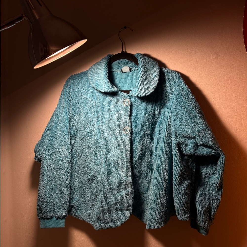 Frederick's of Hollywood Teal Teddy Jacket